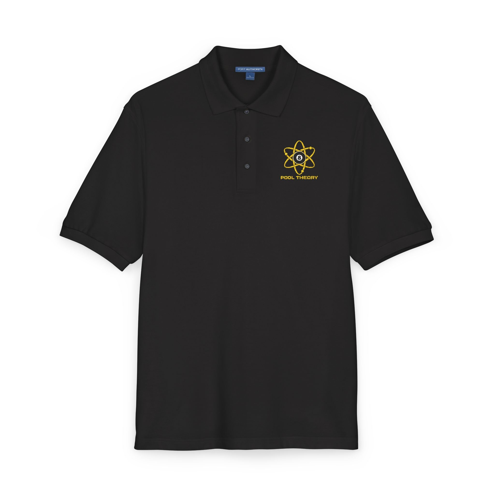 Embroidered Pool Theory Logo Polo — Classic White Polo