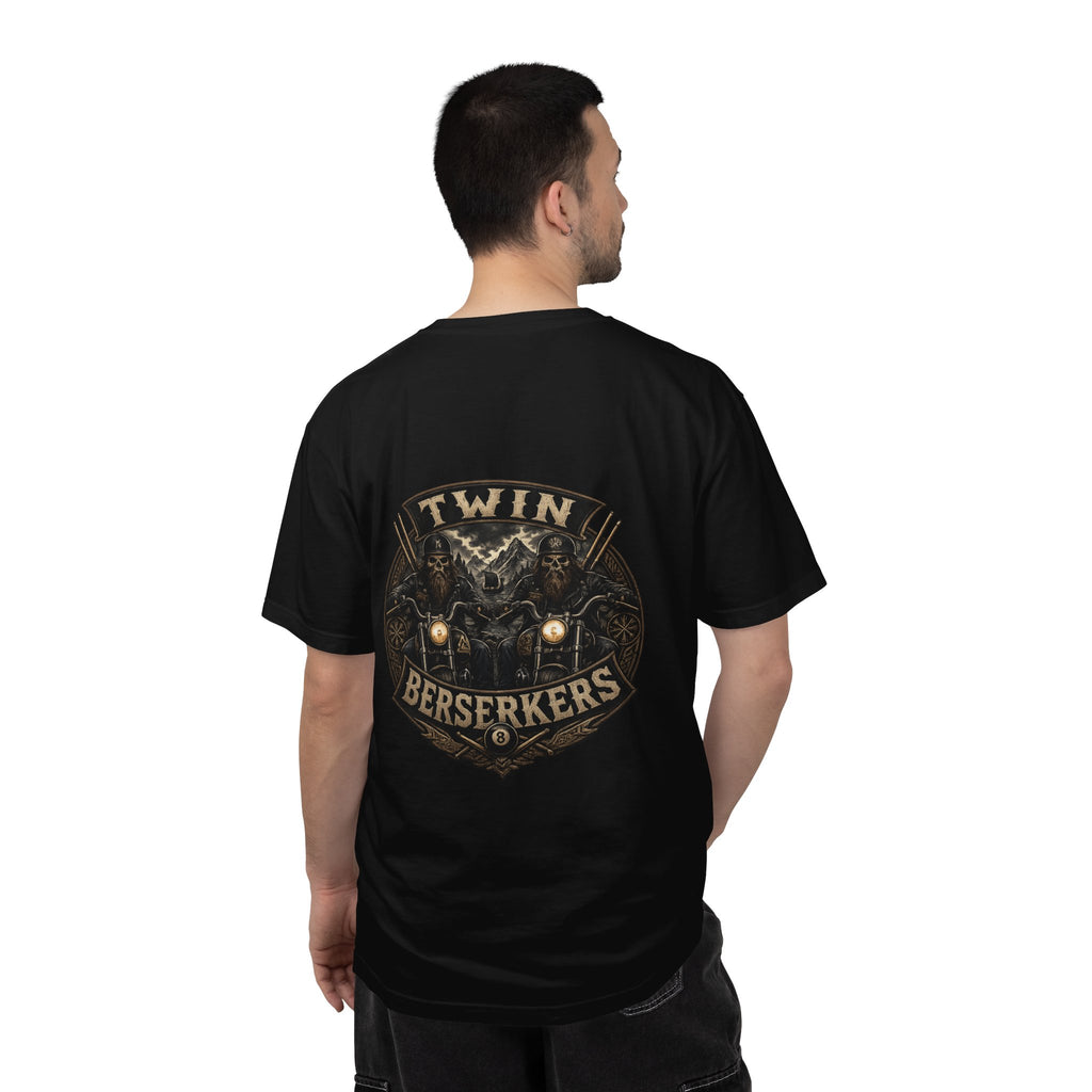 Twin Bersekers Bearded Skeleton Biker Billiards 8-Ball Design