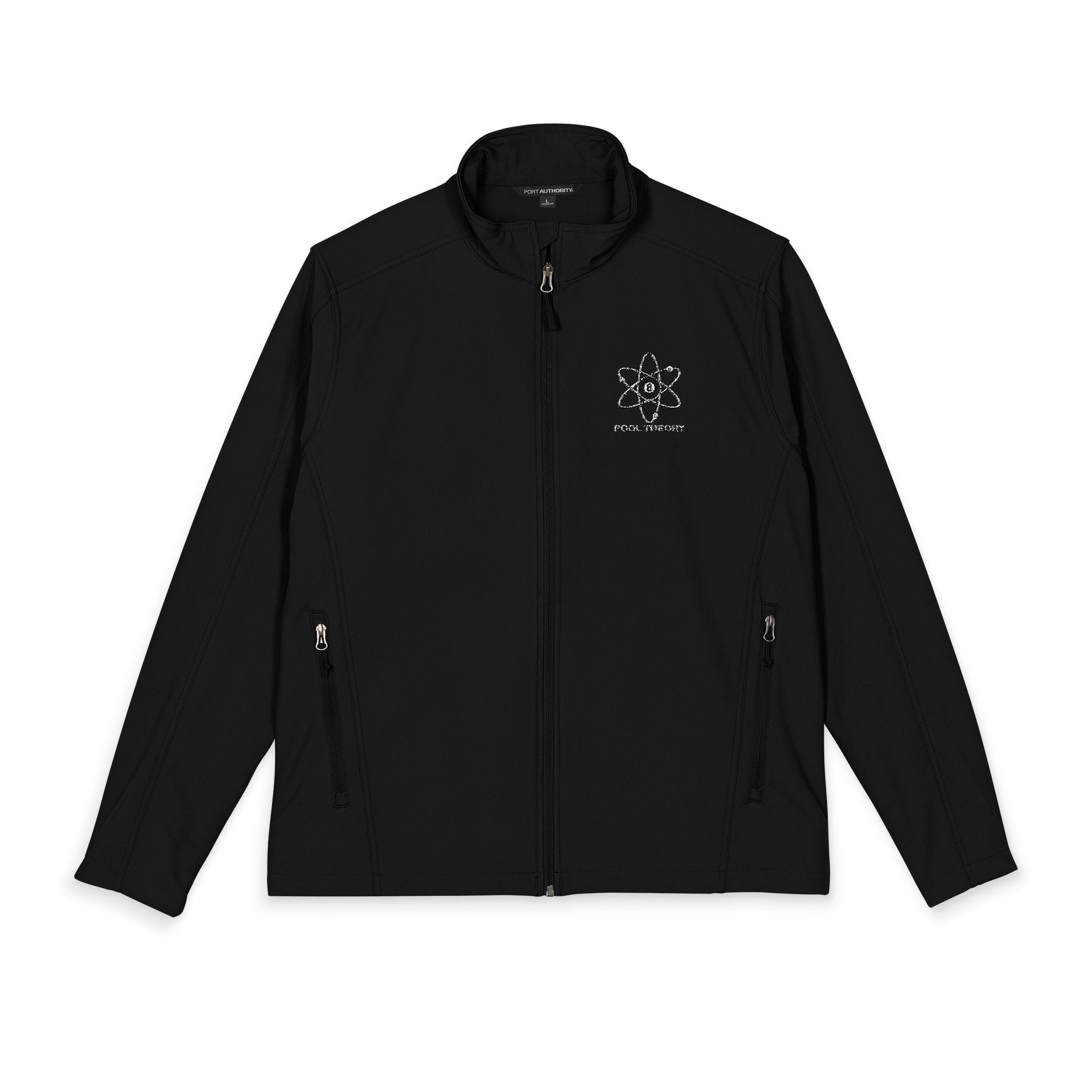 Embroidered Men's Soft Shell Jacket – Minimal Floral Crest