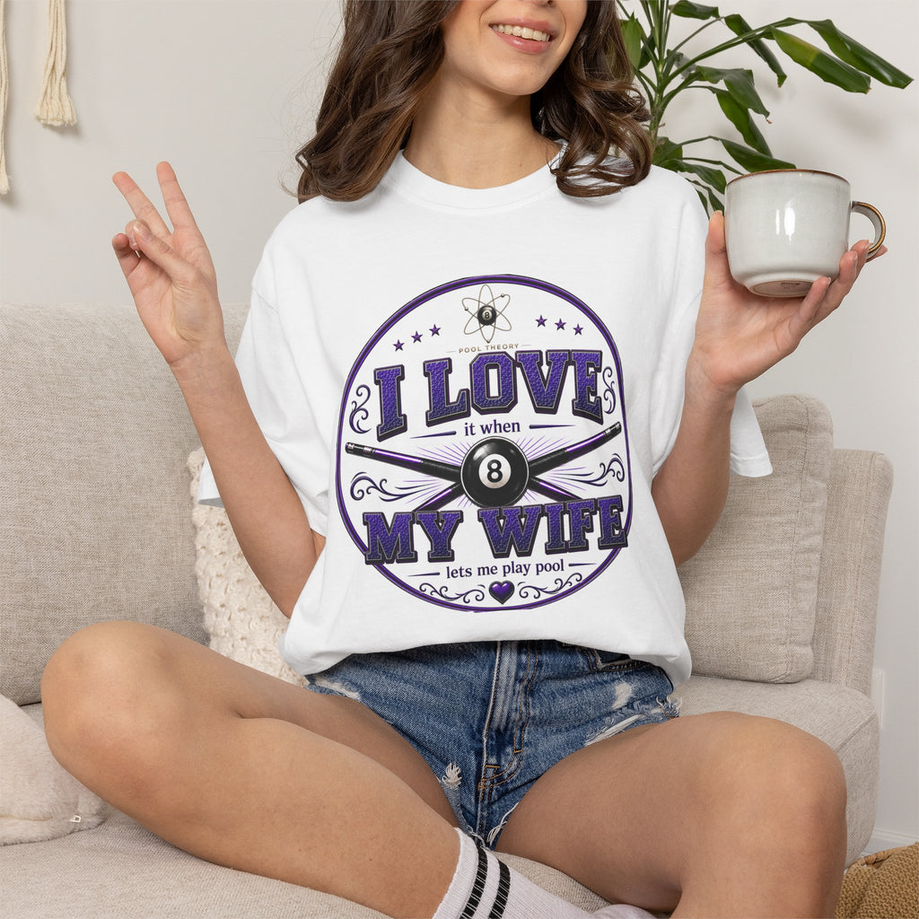 I Love My Wife - White - Billiards 8-Ball Design White