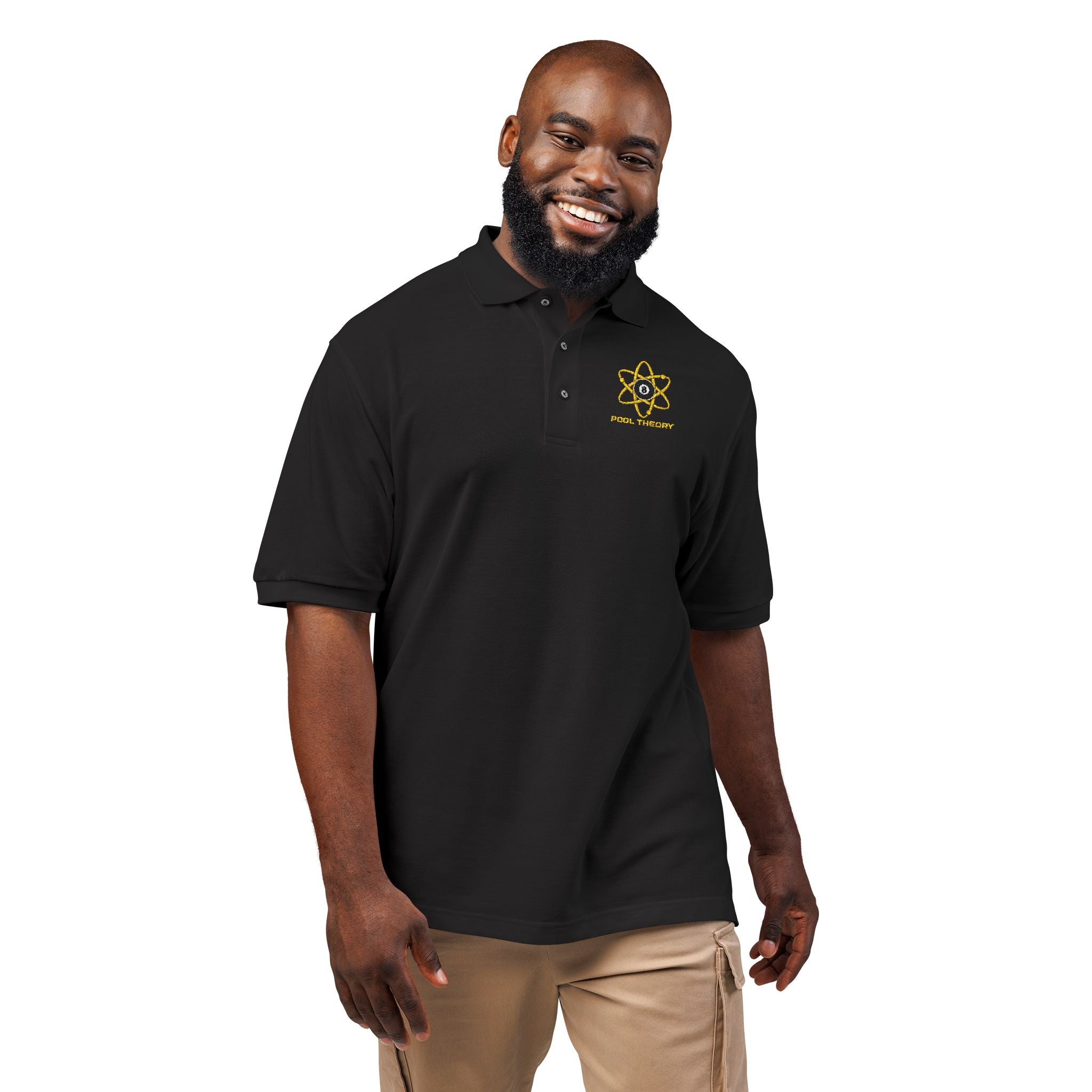 Embroidered Pool Theory Logo Polo — Classic White Polo