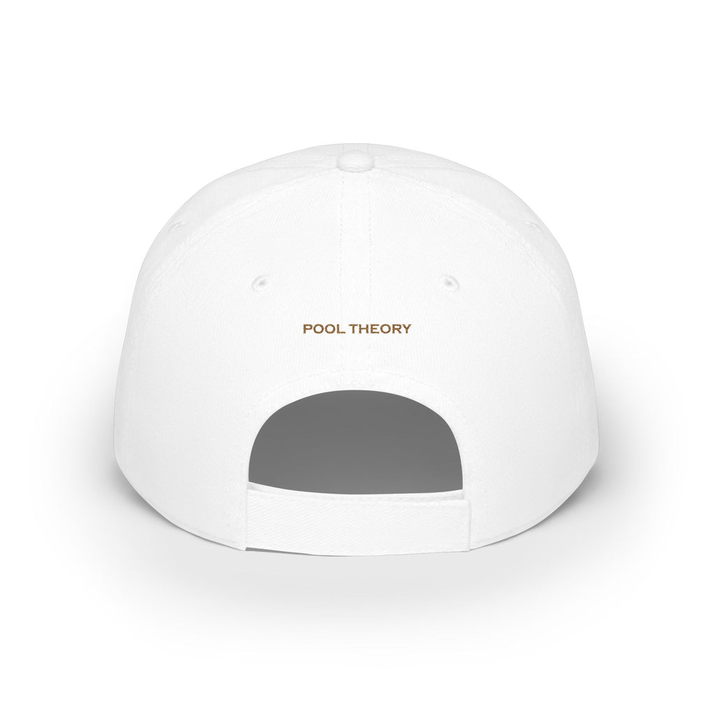 Pool Theory Atomic Baseball Cap - White - Gold Logo - 8 Ball